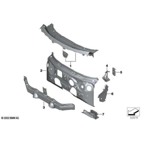 Renforcem. p réception tube support,dro.