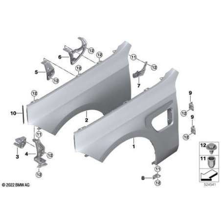 Ecrou faux rivet