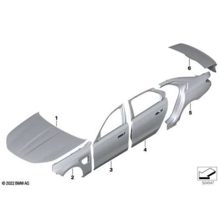 panneau d'aile aluminium avant gauche