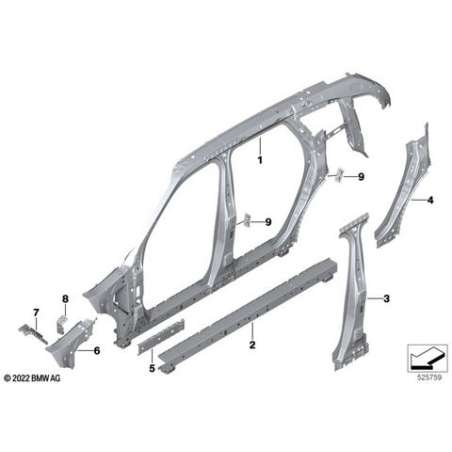 Cloison console support gauche