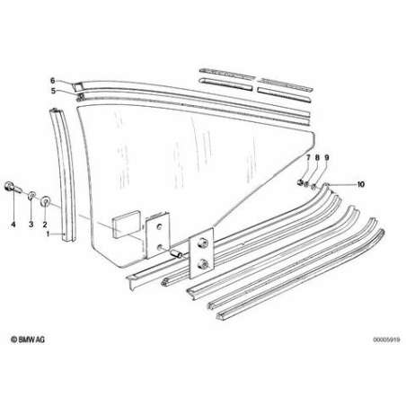 Guide de vitre gauche