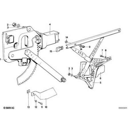 Moteur leve-glace droit