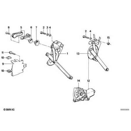 Moteur leve-glace droit
