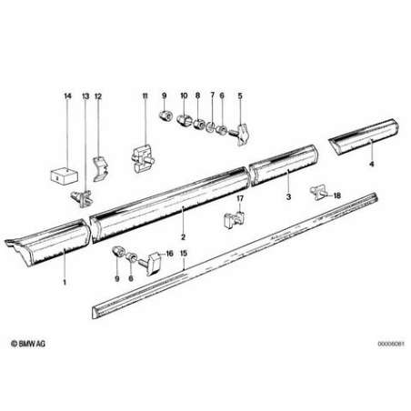 Moulure de protection porte avant gauche