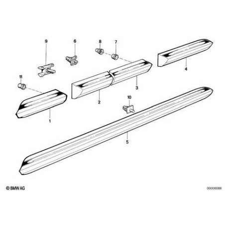 Moulure de protection porte avant gauche