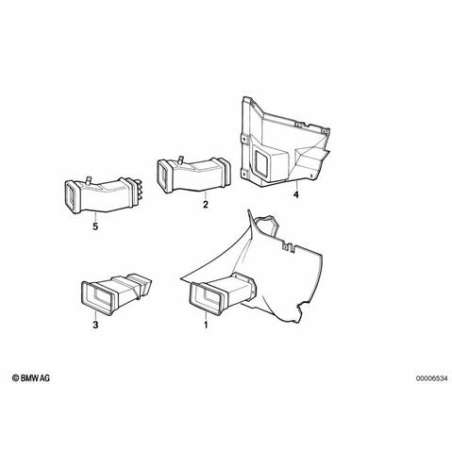 Conduite de ventilation gauche