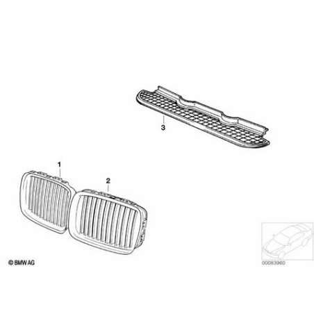 Grille de calandre droite