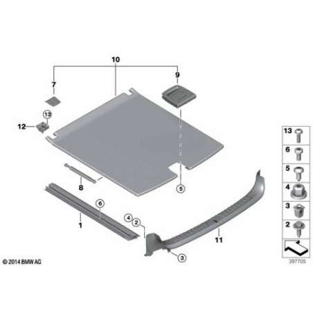 Plancher de coffre arrière