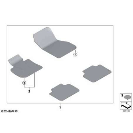 Jeu de tapis de sol Velours