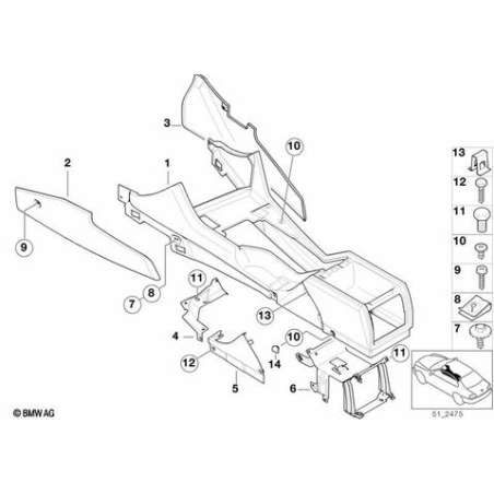 Bouchon p console centrale