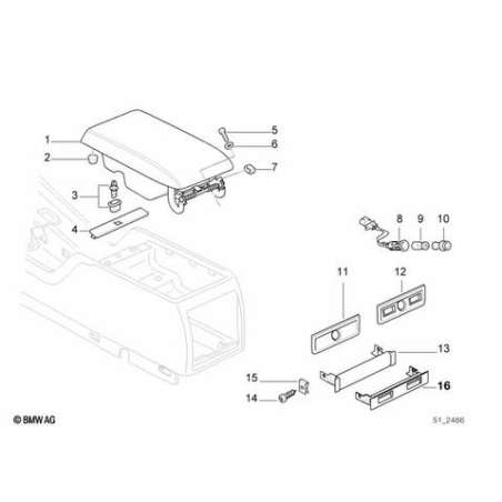 Cache fermeture de console centrale