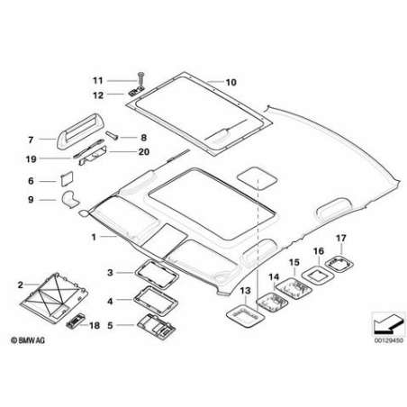 Cache de moteur de toit ouvrant