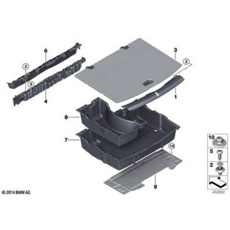 Plancher de coffre à bagages