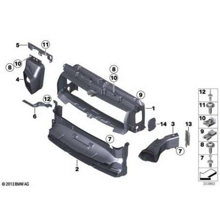 Conduit air frein gauche