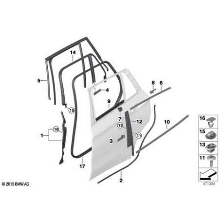 Mousse porte arrière gauche