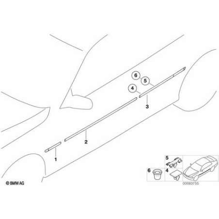 Moulure de protection porte avant gauche