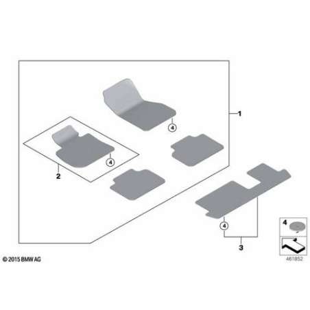Tapis de sol velours cote conducteur