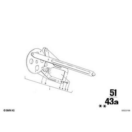 Moteur leve-glace droit
