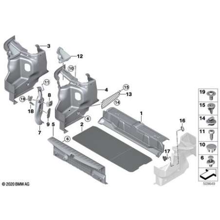 Cache d'étrier fermeture gauche