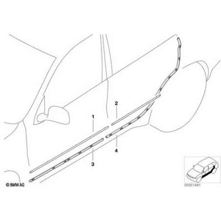 Moulure de prot.porte avant droite