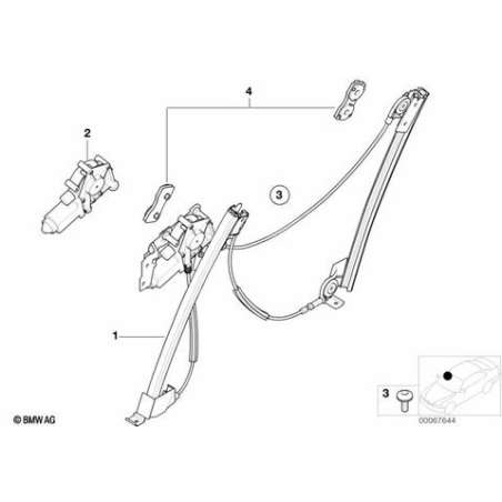 Moteur plat avant gauche/arr droit