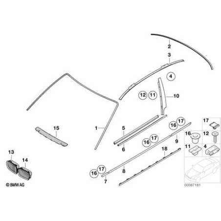 Moulure protect., porte droit