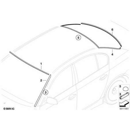 Recouvrement infér. lunette arrière