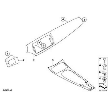 Cache de console centrale aluminium