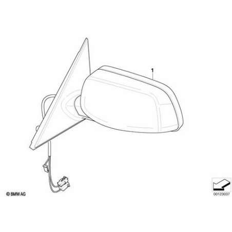 Rétroviseur ext. chauffant sans glace D