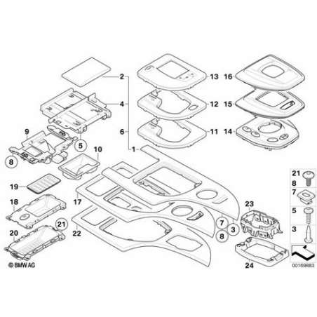 Cache console centrale madrure peuplier