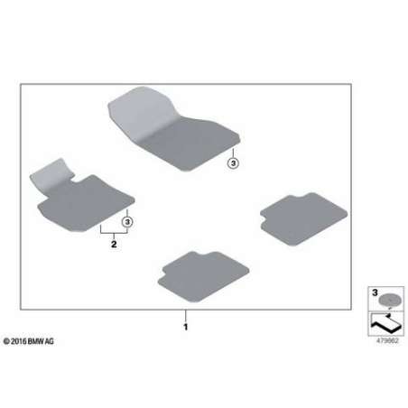 Jeu de tapis de sol Velours