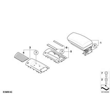 Cuvette de dépôt d'accoudoir central AV