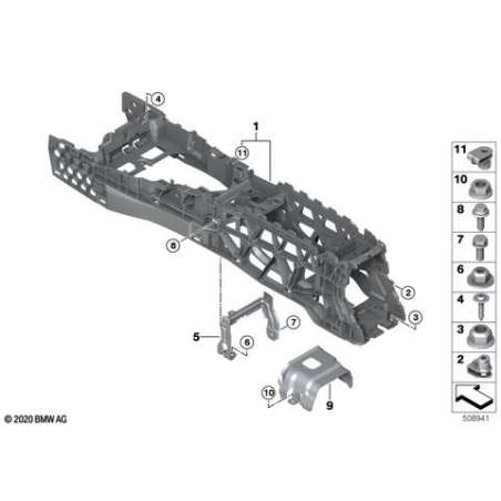 Support console centrale