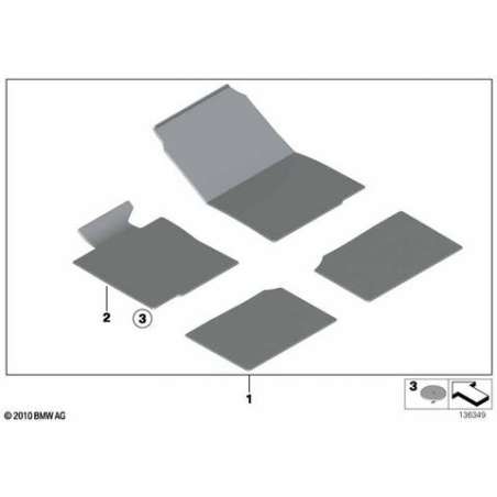 Jeu de tapis de sol Velours