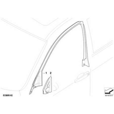 Recouvr.,cadre d.fenêtre,porte av.gauche
