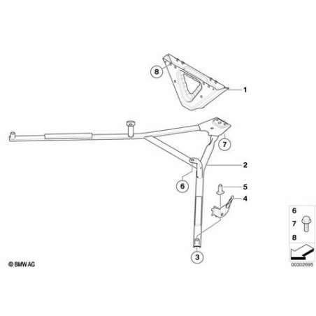 Support barre de traction avant gauche