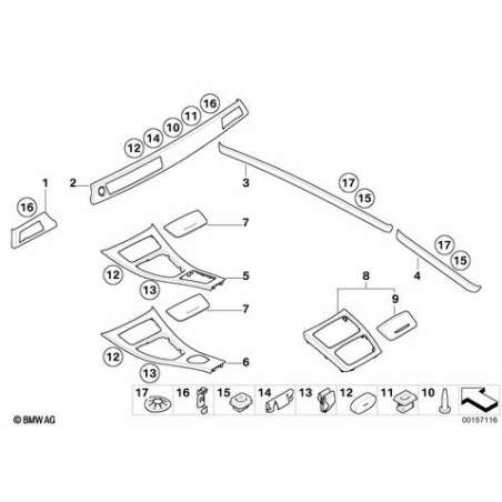 Cache de console centrale avant