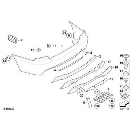 Cache de diffuseur HP inférieur