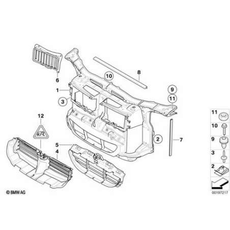Commande de volets d'air inférieure