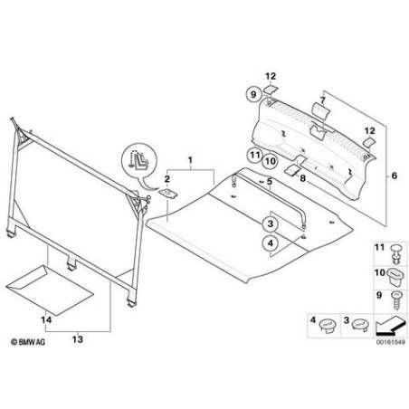 Plancher de coffre à bagages