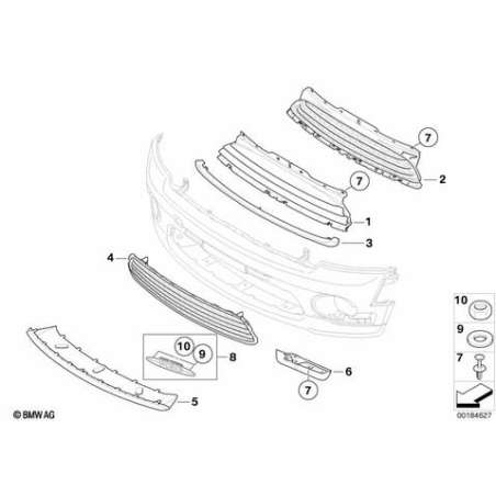 Grille de calandre avant