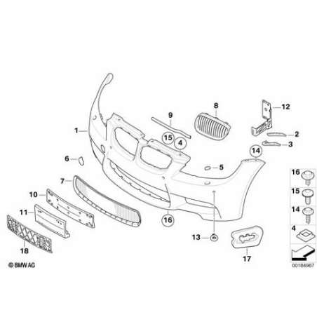 Grille chrome droite