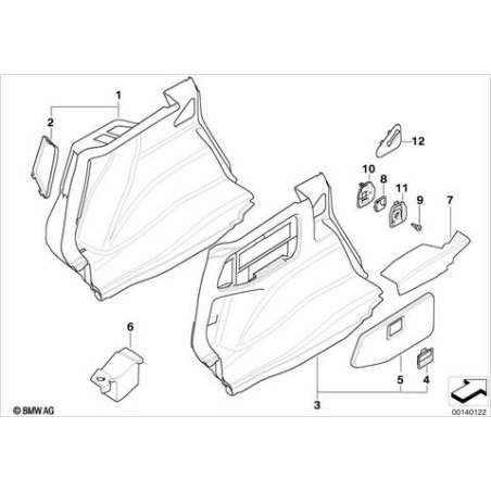 REVETEMENT DE COFFRE A BAGAGES gauche