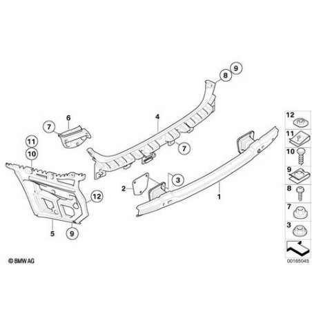 Guide central arriere