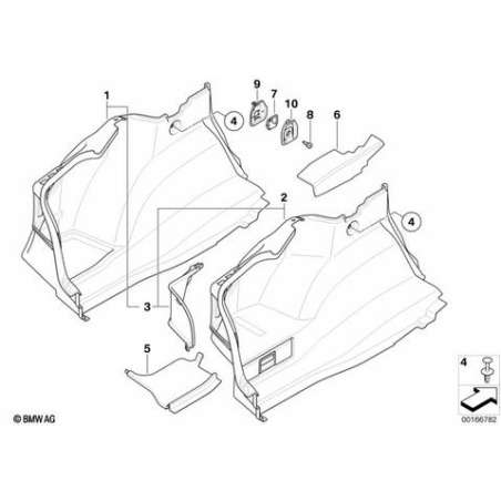 REVETEMENT DE COFFRE A BAGAGES gauche
