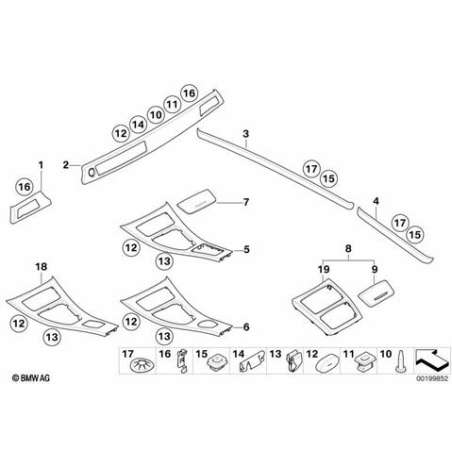 Cache de console centrale avant