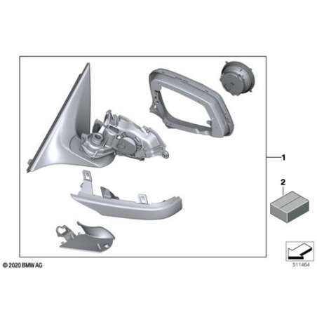 Rétroviseur ext. chauffant sans glace D