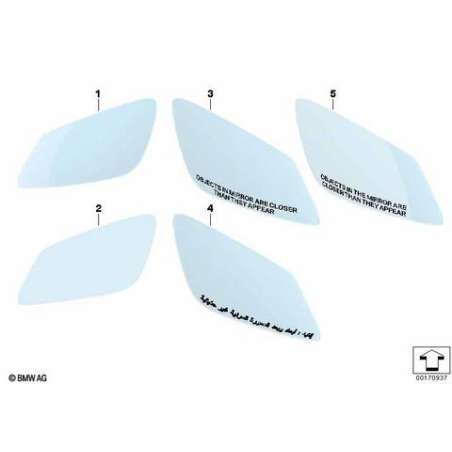 Verre rétroviseur chauff.grand-angle g.