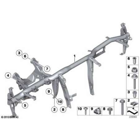 Tube de support, tableau de bord