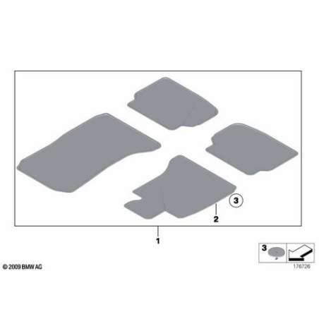 Jeu de tapis de sol Velours